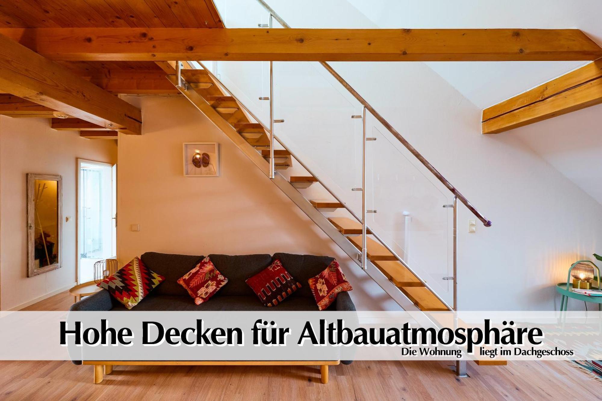 Helle 72Qm Maisonette Wohnung Im Herzen Erfurts Mit Kingsize Bett, Smart-Tv, Etc Eksteriør billede
