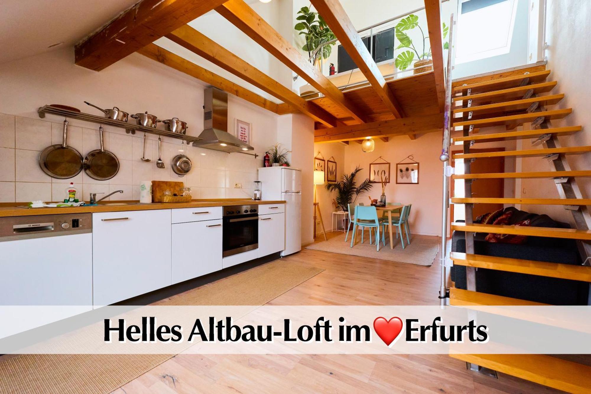 Helle 72Qm Maisonette Wohnung Im Herzen Erfurts Mit Kingsize Bett, Smart-Tv, Etc Eksteriør billede